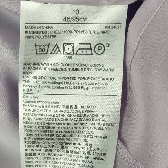 Banana Republic Floral Lilac Sleeveless Tiered A-Line Dress Size 10 Midi Length - Picture 11 of 11